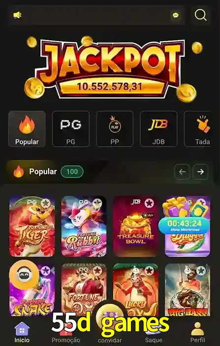 Promoções Especiais no 55d games App